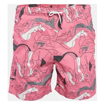 Hermes Pink Printed Nylon Swim Shorts