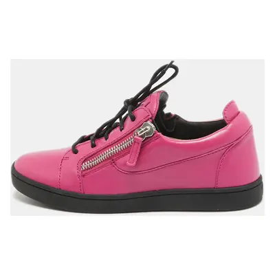 Giuseppe Zanotti Pink Leather Dona Low Top Sneakers Size