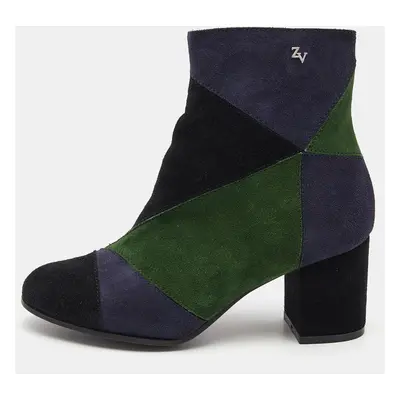 Zadig & Voltaire Tricolor Suede Ankle Boots Size