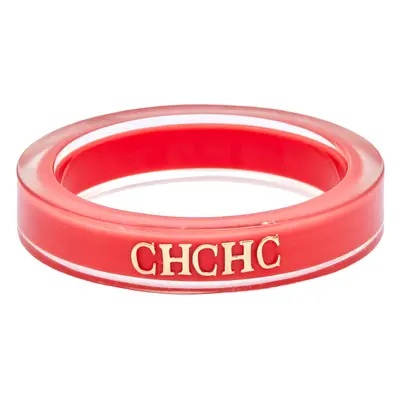 Carolina Herrera Pink Resin Bangle Bracelet