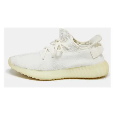 Yeezy x Adidas White Knit Fabric Boost V2 Triple White Sneakers Size