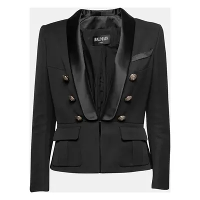 Balmain Black Wool Shawl Collar Blazer