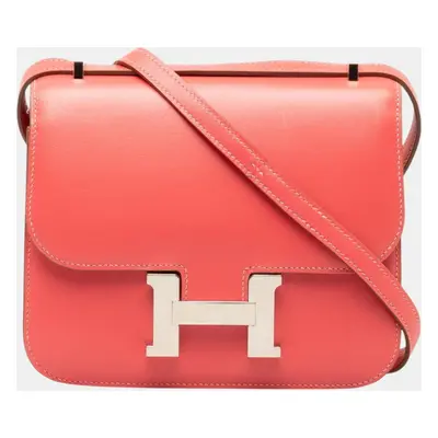 Hermes Rose Lipstick Pink Vauterdelact Constance Shoulder Bag