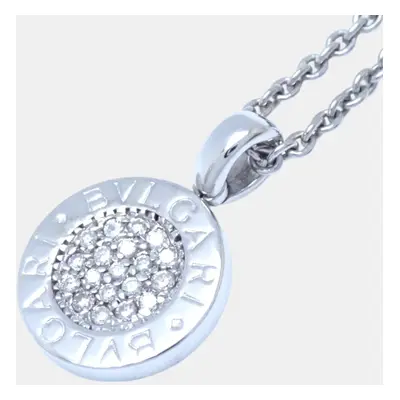 Bvlgari 18K White Gold and Diamond Bvlgari Bavlgari Pendant Necklace