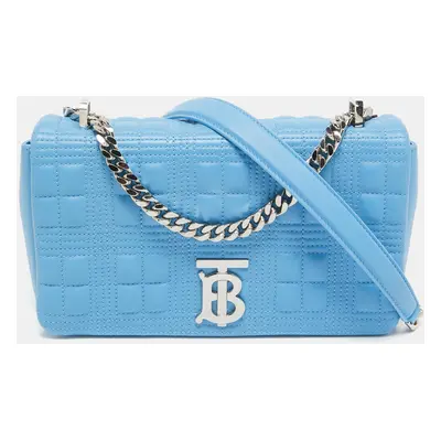 Burberry Sky Blue Quilted Leather Small Lola Chain Shoulder Bag