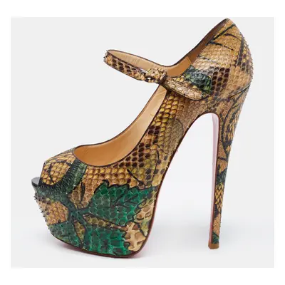 Christian Louboutin Multicolor Python Leather Lady Highness Pumps Size