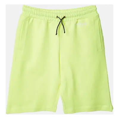 Balmain Neon Yellow Cotton Bermuda Shorts 14A Yrs