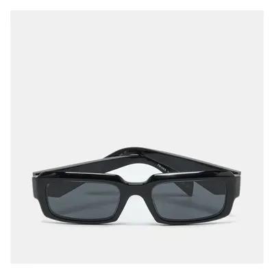 Prada Black/Grey SPR27Z Symbole Rectangular Sunglasses