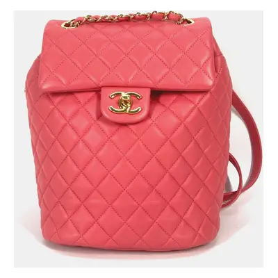 Chanel Pink Leather Small Urban Spirit Backpacks