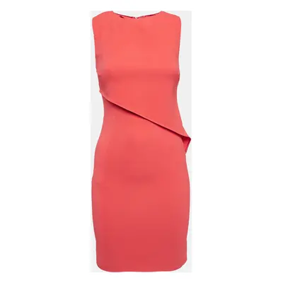 Elisabetta Franchi Red Crepe Sleeveless Mini Dress