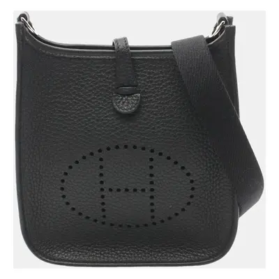 Hermes Evelyne TPM Shoulder Bag Black Leather