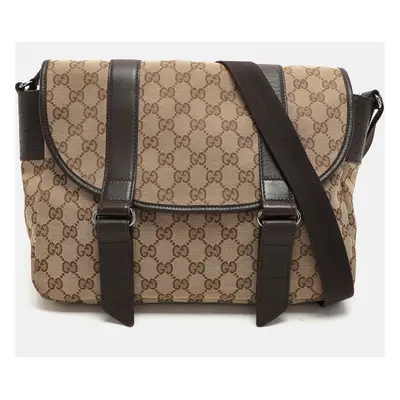 Gucci Beige/Ebony GG Canvas Messenger Bag