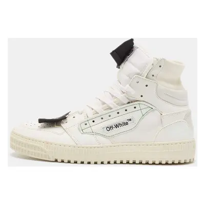 Off-White White Leather and Canvas 3.0 Off Court Sneakers Size