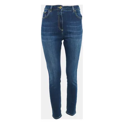 Elisabetta Franchi Blue Denim High Rise Jeans Waist 31"