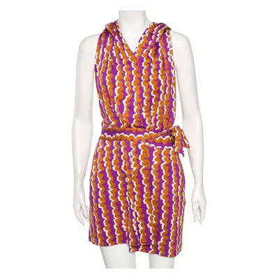 Diane von Furstenberg Multicolored Silk Mylene Mini Wrap Dress