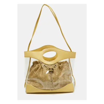 Chanel Yellow/Transparent PVC and Leather Shopping Bag