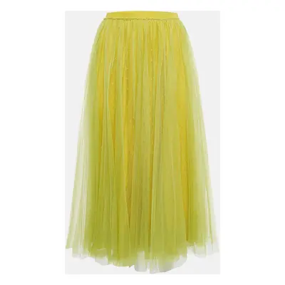 RED Valentino Green/Yellow Tulle Midi Skirt