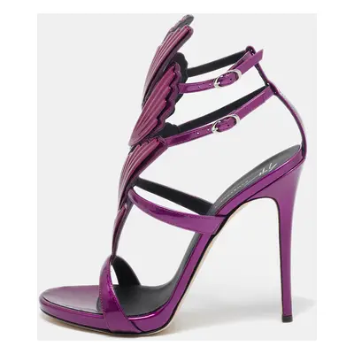 Giuseppe Zanotti Purple Patent Leather Cruel Ankle Strap Sandals Size