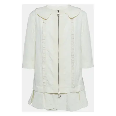 Moncler Off White Floral Jacquard Elea Jacket