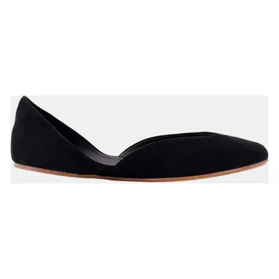 The Row Black Suede Gemma Ballet Ballerinas EU