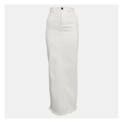 Raey White Denim Raw Edge Detail Maxi Skirt