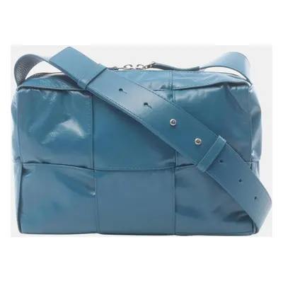 Bottega Veneta Blue Leather Arco Camera Bag