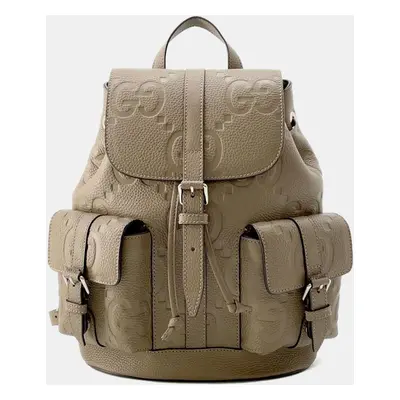 Gucci Beige Jumbo GG Leather Backpack