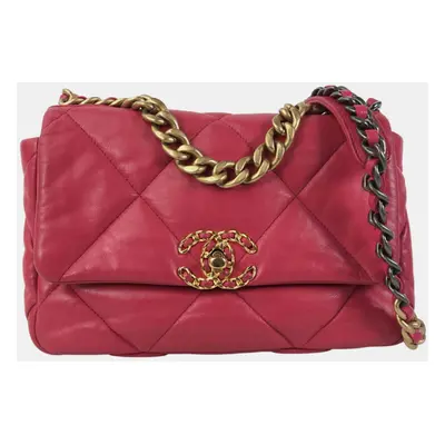 Chanel Pink Leather Shoulder Bag