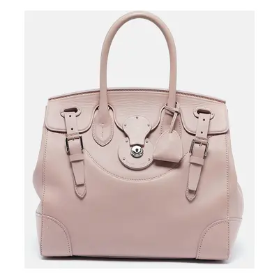 Ralph Lauren Light Pink Leather Soft Ricky Tote