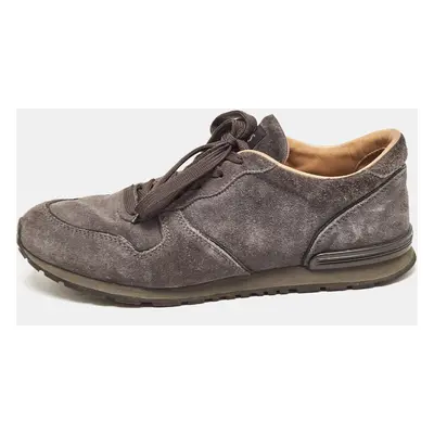 Tod's Grey Suede Low Top Sneakers Size 41.5