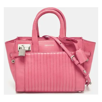 Zadig & Voltaire Pink Leather Candide Tote