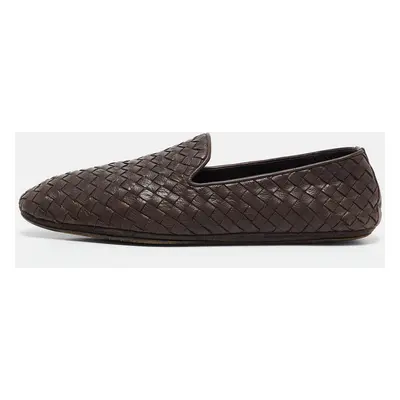 Bottega Veneta Brown Intrecciato Leather Intrecciato Loafers Size