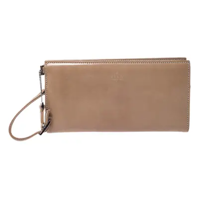 Gucci Light Brown Leather Wristlet Wallet