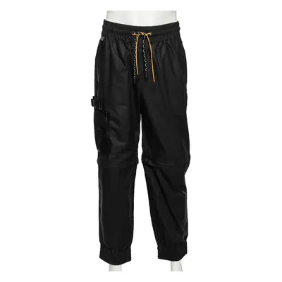 Fendi Black Synthetic Convertible Zipped Cargo Trousers