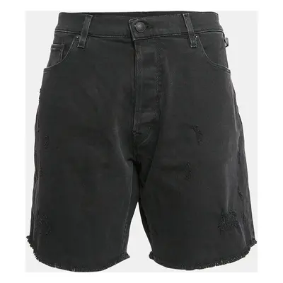 Zadig & Voltaire Black Distressed Denim Shorts