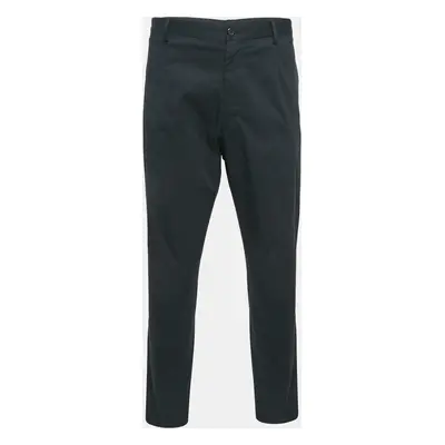 Dolce & Gabbana Black Cotton Tailored Trousers