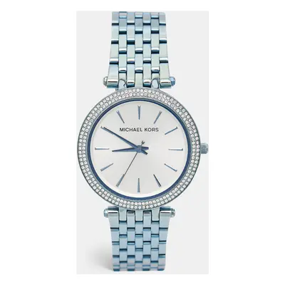 Michael Kors Silver Blue Ion-Plated Stainless Steel Darci Women's Wristwatch