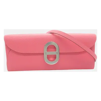 Hermes Cheyne D'Ancre To Go Leather Shoulder Bag Pink Leather