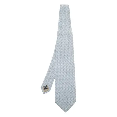 Giorgio Armani Blue Square Patterned Silk Jacquard Tie