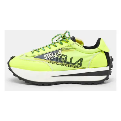 Stella McCartney Neon Yellow Fabric and Leather Reclypse Sneakers Size