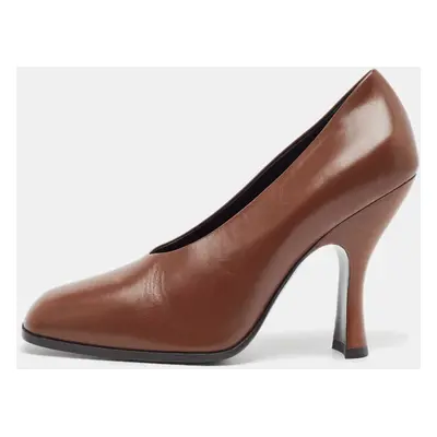 The Row Brown Leather Jade Pumps Size