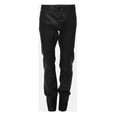 Prada Indigo Blue Cotton Blend Tapered Fit Pants