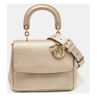 Dior Bronze Leather Mini Be Dior Top Handle Bag