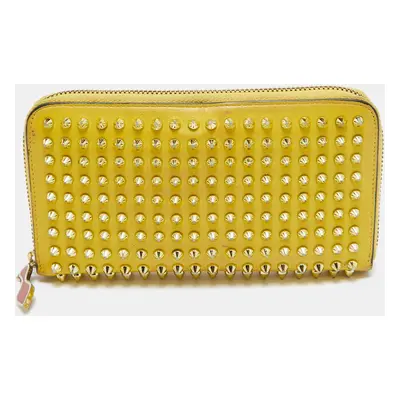 Christian Louboutin Yellow Leather Panettone Continental Wallet