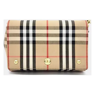 Burberry Multicolour Canvas Check Hackberry Crossbody Bag