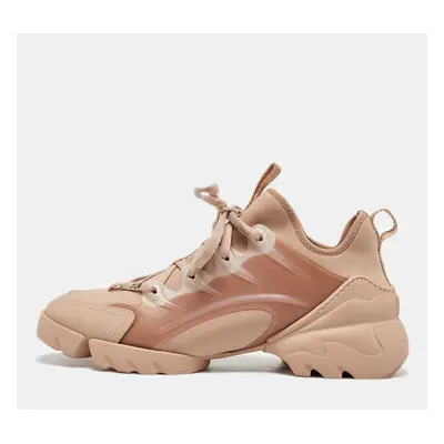 Dior Beige Neoprene and Rubber D-Connect Low Top Sneakers Size