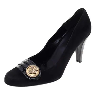 Gucci Black Suede And Patent Leather Hysteria Pumps Size