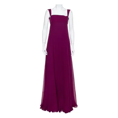 Yves Saint Laurent Edition Soir Purple Silk Chiffon Sleeveless Gown