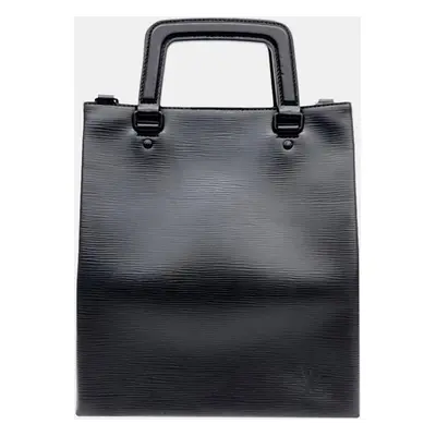 Louis Vuiton Black Epi Leather Sac Plat Tote Bag