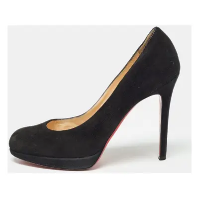 Christian Louboutin Black Suede New Simple Pumps Size 37.5